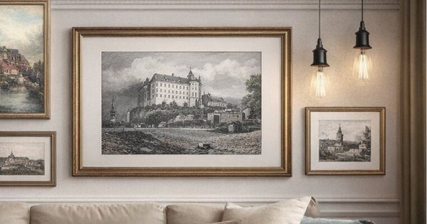 Historische Stiche als Bilderwand – Vorschau der Website Historienbilder
